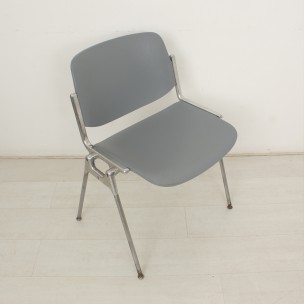 Pair of grey Castelli chairs, Giancarlo PIRETTI - 1970s
