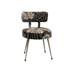 Pelfran French vintage chair in velvet fabric 1970