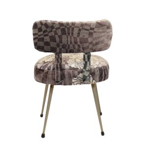Pelfran French vintage chair in velvet fabric 1970