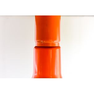 Suspension vintage plastique orange par Guzzini Italie 1970s