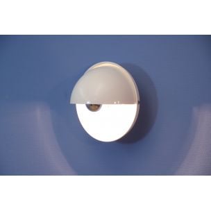 Vintage wall lamp Eclipse in white by Dijkstra, Dutch 1960s