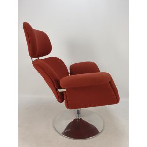 Fauteuil Tulip & Ottoman Vintage de Pierre Paulin pour Artifort, années 1980