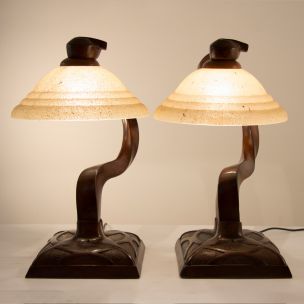 Paire de lampes vintage allemande