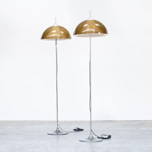 Set of 2 vintage Gino Sarfatti adjustable floorlamp for Arteluce