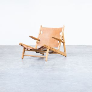 Vintage Børge Mogensen Hunting Chair model 2229 for Fredericia Stolefabrik