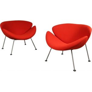 Pair of Orange Slice armchairs by Pierre Paulin for Artifort 1950