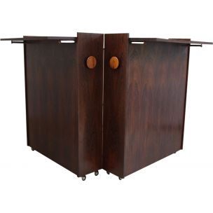 Vintage fold-out bar in rosewood Erik Buch & Johannes Andersen