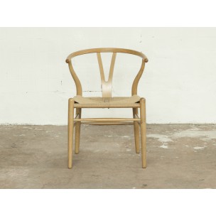 Set of 6 wishbone chairs in oak, Hans WEGNER - 1950s