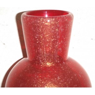 Vintage-Vase aus mundgeblasenem Kristallglas von Archimedes Seguso, 1960