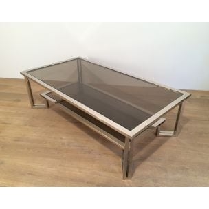 Vintage chrome coffee table, 1970