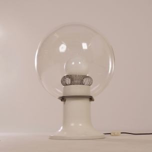 Vintage glazen tafellamp, 1970
