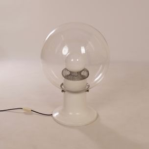 Vintage glass table lamp, 1970