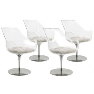 4 "Champagne" chairs, Estelle LAVERNE - 1950s