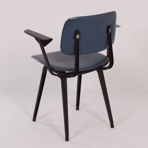 Vintage armchair Revolt dark blue by Friso Kramer for Ahrend de Circel, 1950s