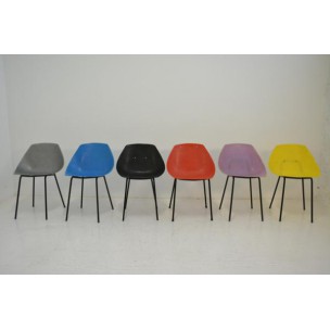 Ensemble de 6 chaises Coquillage, Pierre GUARICHE - 1960