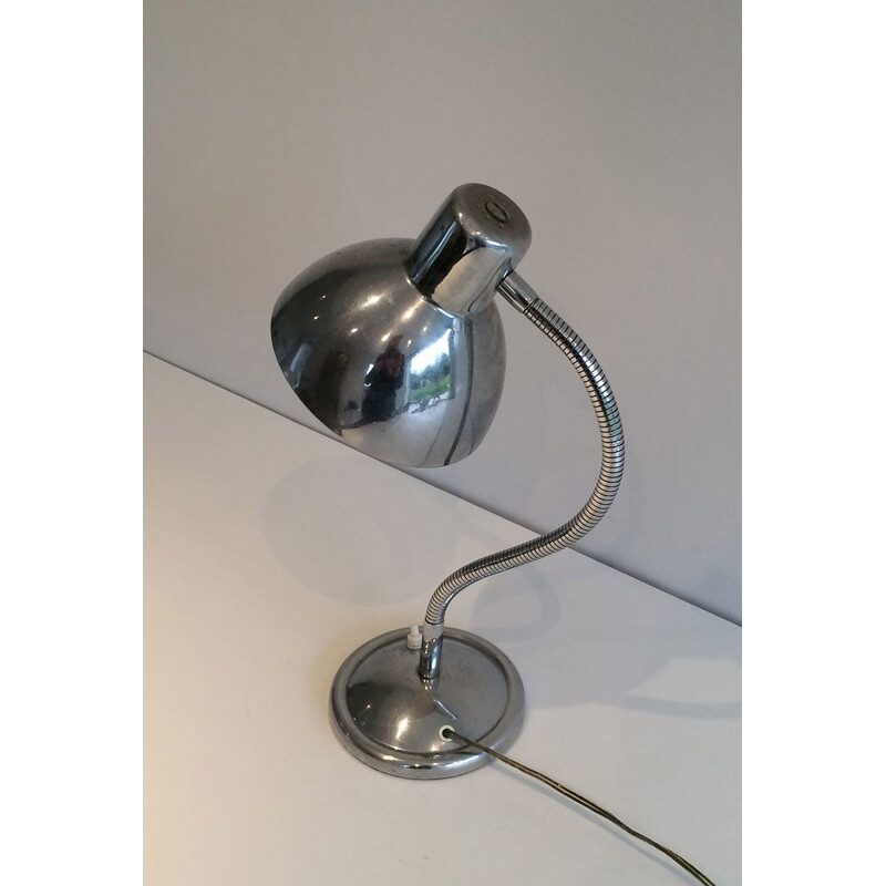 Lampe de table vintage chromée flexible, 1960