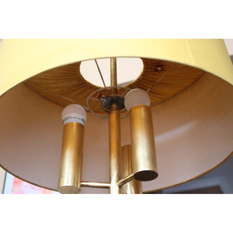 Vintage scandinavian floor lamp in brass 1950s