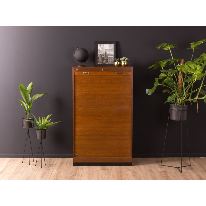 Armoire vintage déroulante pour Dobergo en bois de chêne 1930