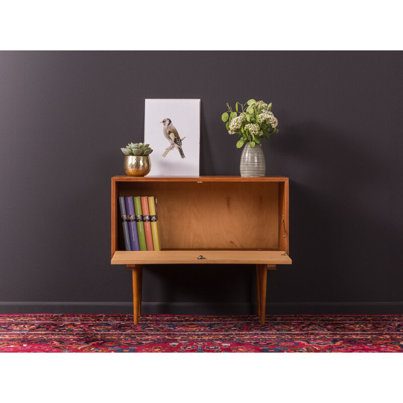 Vintage german chest of drawers in walnut and ashwood 1950s