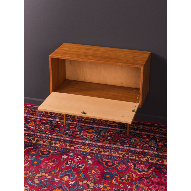 Vintage german chest of drawers in walnut and ashwood 1950s