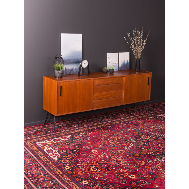 Vintage scandinavian sideboard for Troeds in teakwood and steel 1960s