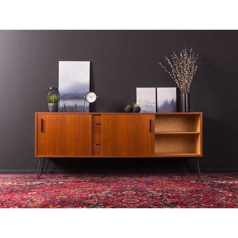 Vintage scandinavian sideboard for Troeds in teakwood and steel 1960s