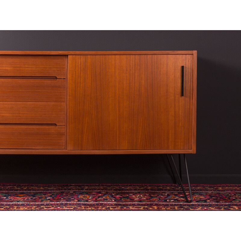 Vintage scandinavian sideboard for Troeds in teakwood and steel 1960s