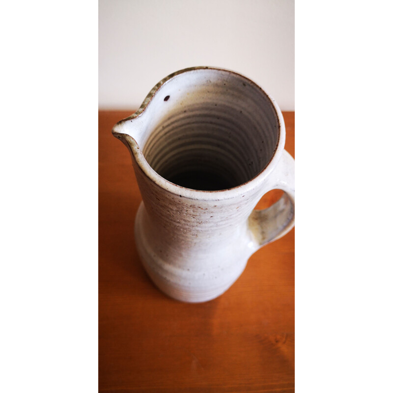 Vintage ceramic pitcher by Jeanne and Norbert Pierlot 1950