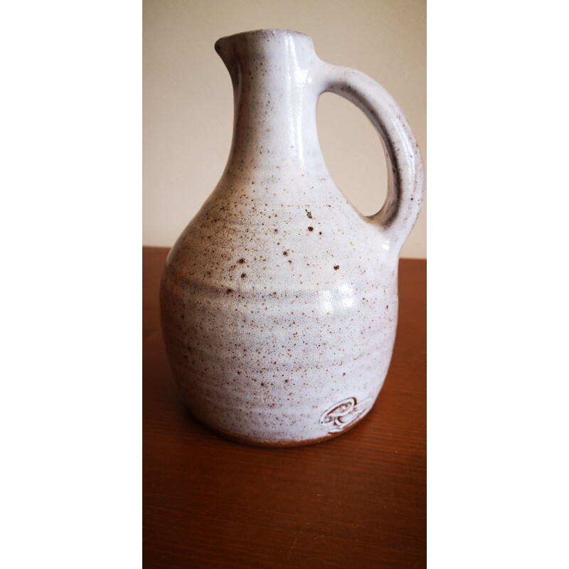 Vintage ceramic pitcher by Jeanne and Norbert Pierlot 1950