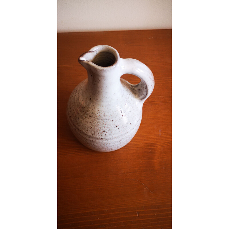 Vintage ceramic pitcher by Jeanne and Norbert Pierlot 1950
