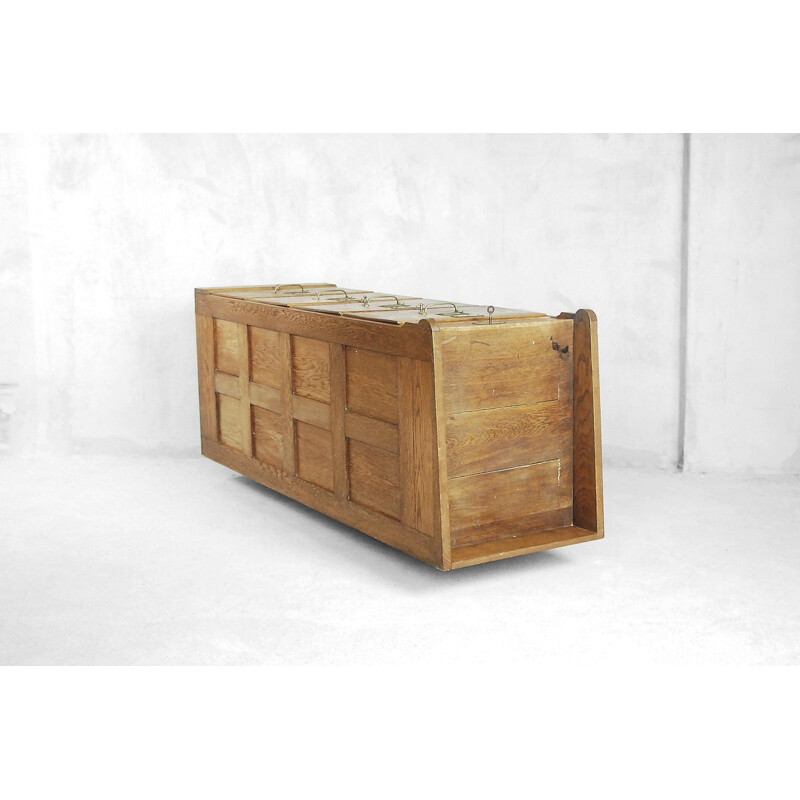 Vintage oakwood chest of drawers, England 1930