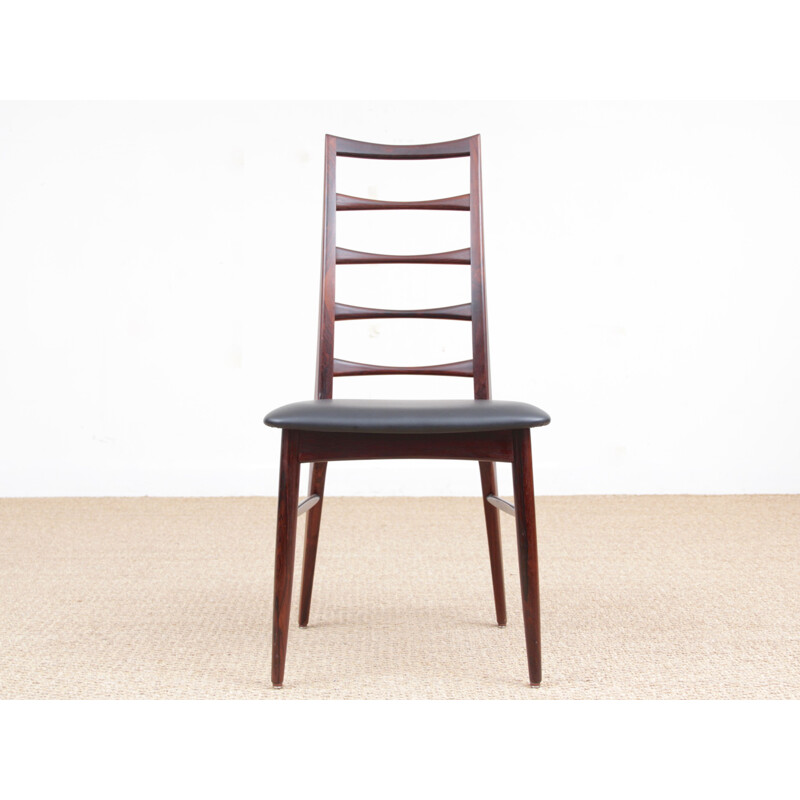 Conjunto de 4 cadeiras de pau-rosa vintage modelo Lis de Niels Koefoed
