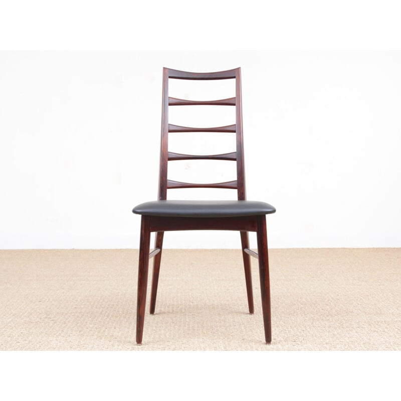 Set of 4 vintage rosewood chairs model Lis by Niels Koefoed