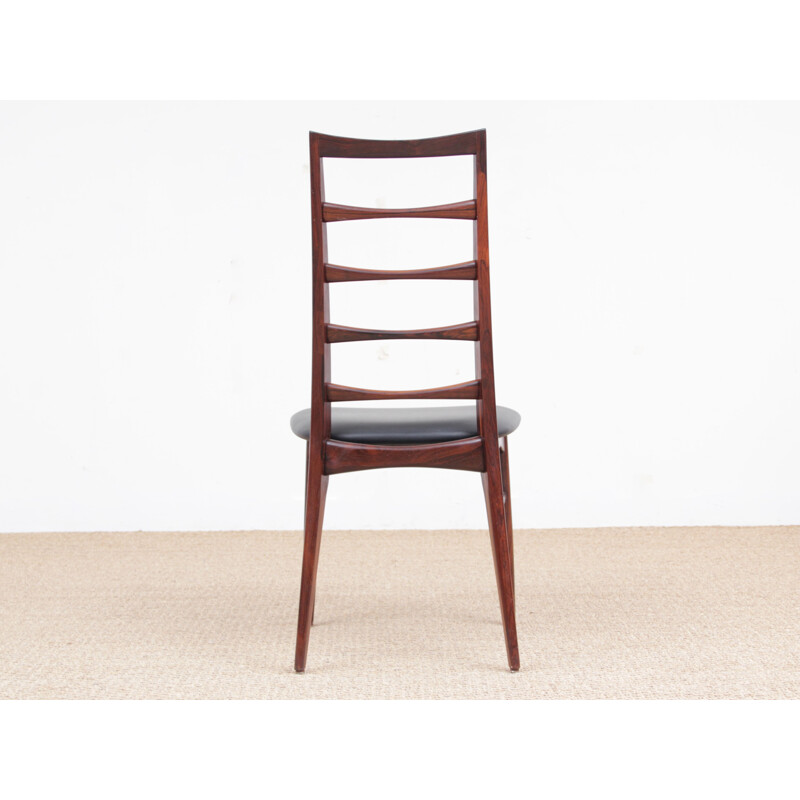 Ensemble de 4 chaises vintage en palissandre modèle Lis par Niels Koefoed