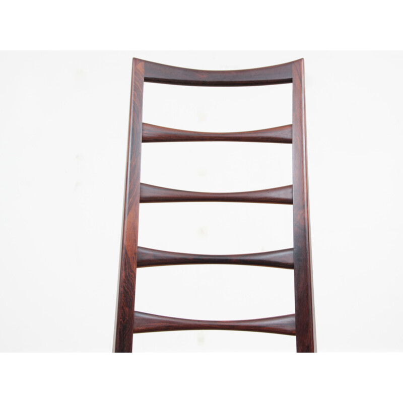 Set of 4 vintage rosewood chairs model Lis by Niels Koefoed