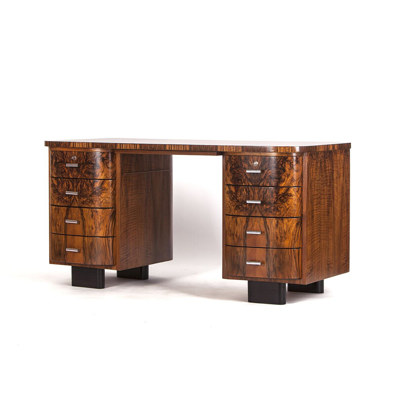 Vintage desk H-178 by Jindrich Halabala for UP Zavody, 1930s