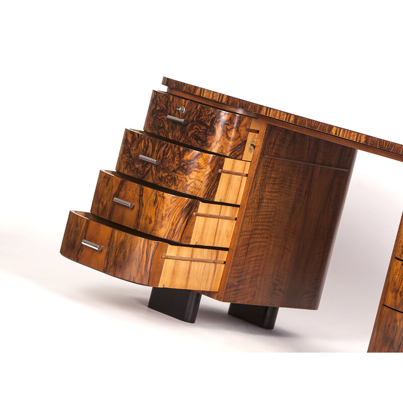 Vintage desk H-178 by Jindrich Halabala for UP Zavody, 1930s