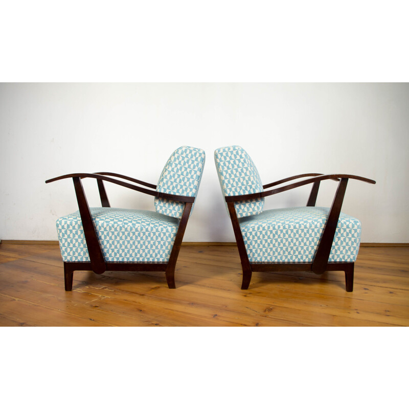 Set van 2 vintage fauteuils uit de jaren 1920