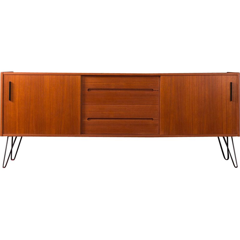 Vintage scandinavian sideboard for Troeds in teakwood and steel 1960s