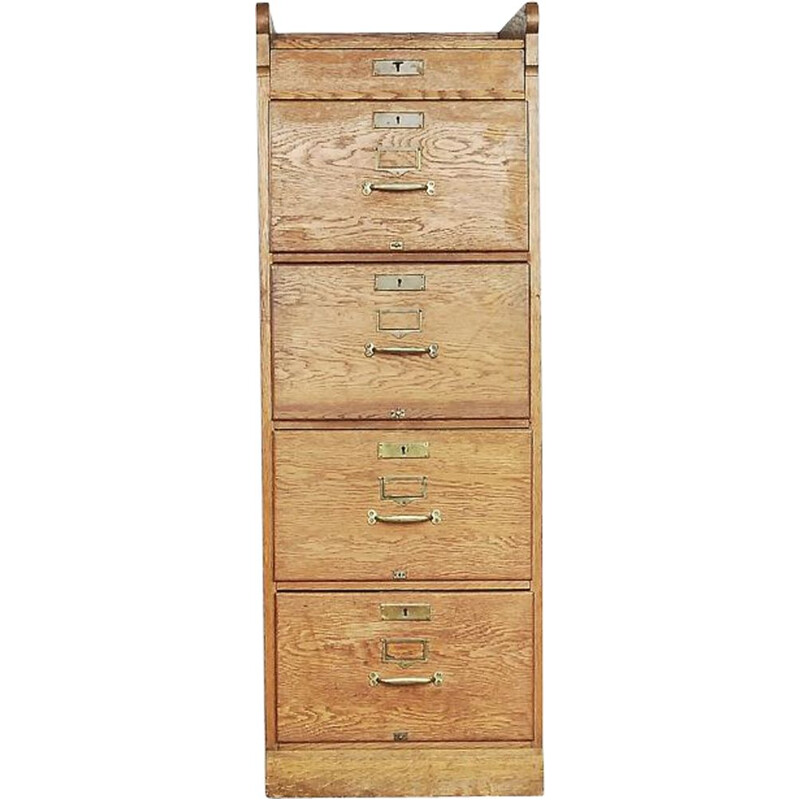 Vintage oakwood chest of drawers, England 1930