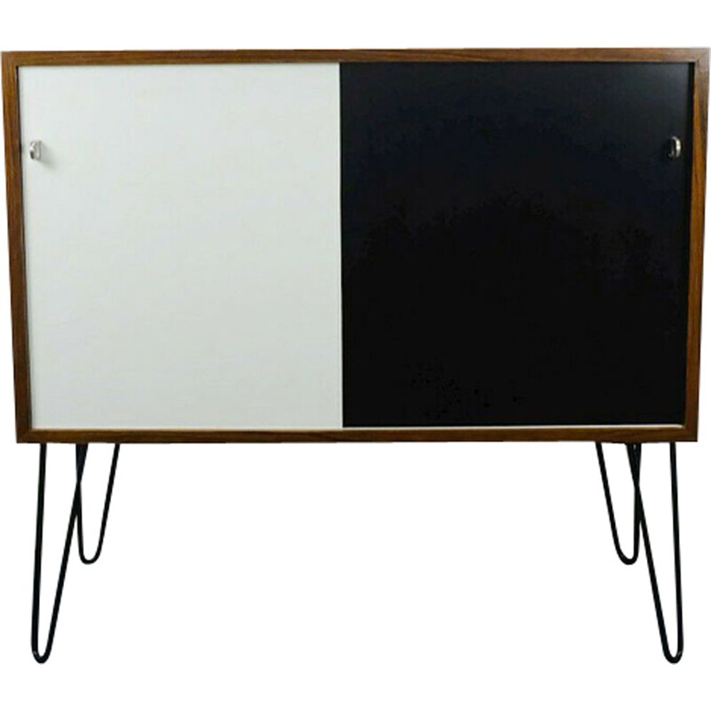 Vintage german sideboard in rosewood wih sliding doors and hairpin legs 1960s