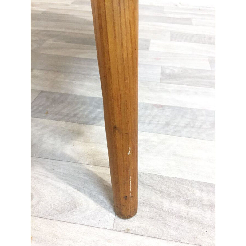Table basse vintage Bow Wood pour Steiner en bois 1960