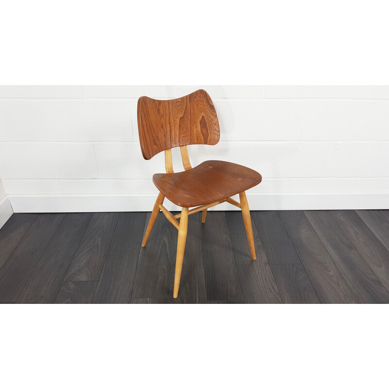 Vintage Butterfly chair for Ercol in elmwood and beechwood 1960s