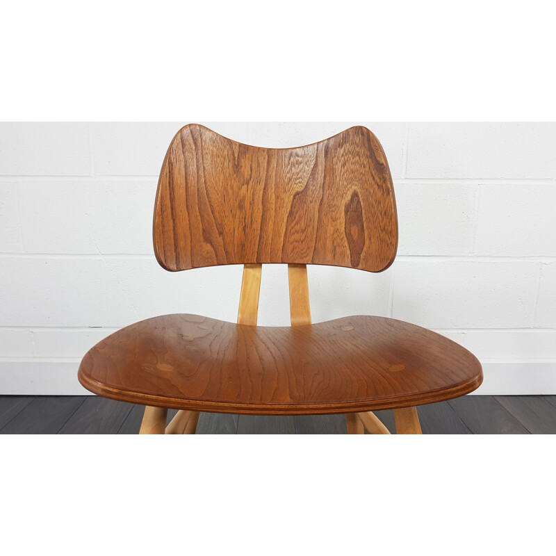 Vintage Butterfly chair for Ercol in elmwood and beechwood 1960s
