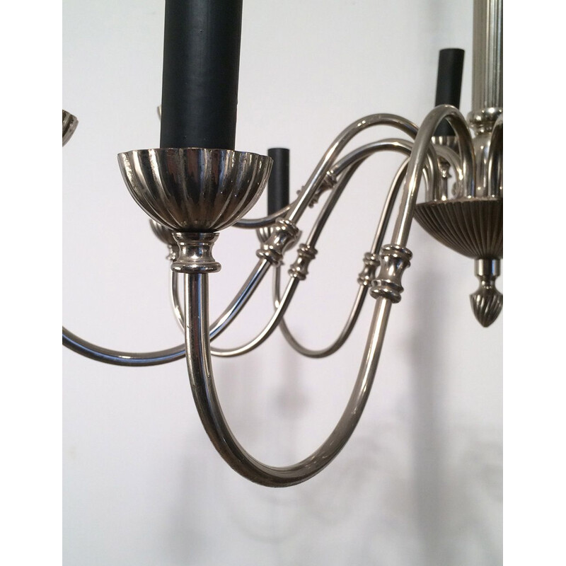 Candelabro Francês Vintage prateado, 1940