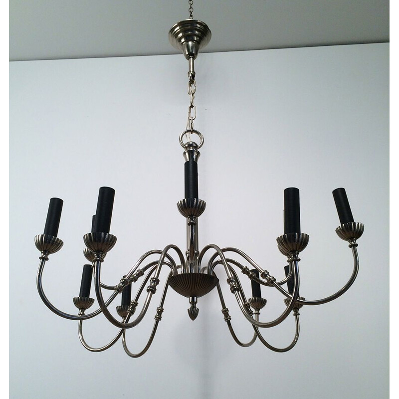 Candelabro Francês Vintage prateado, 1940