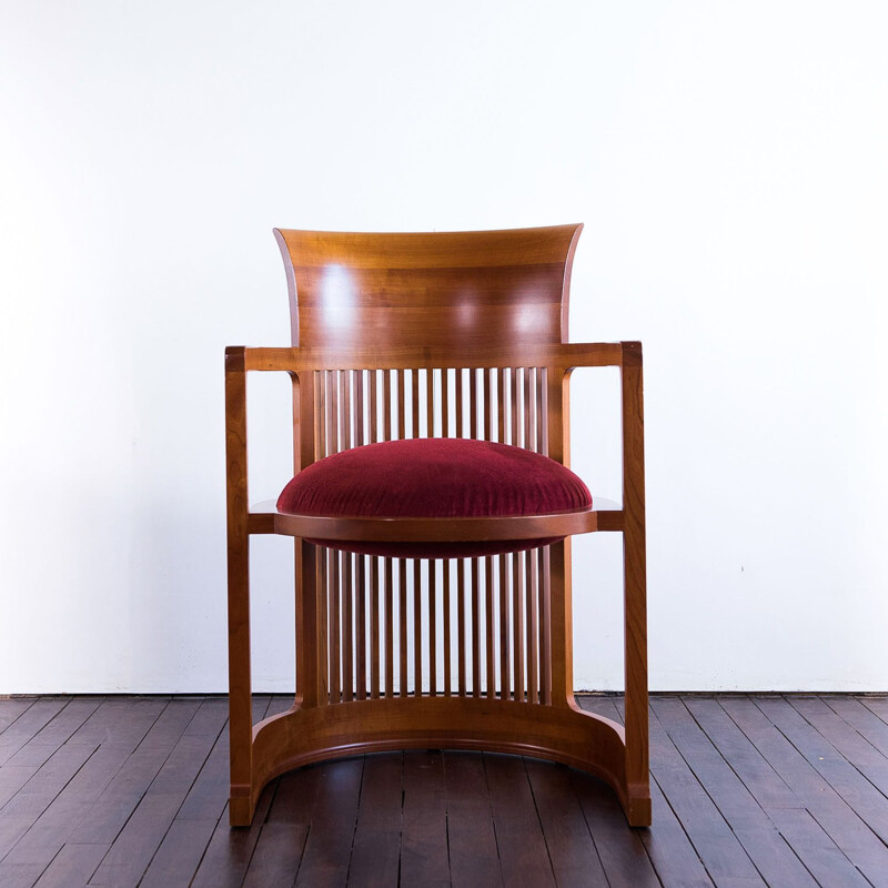Vintage barrel armchair by Frank Lloyd Wright
