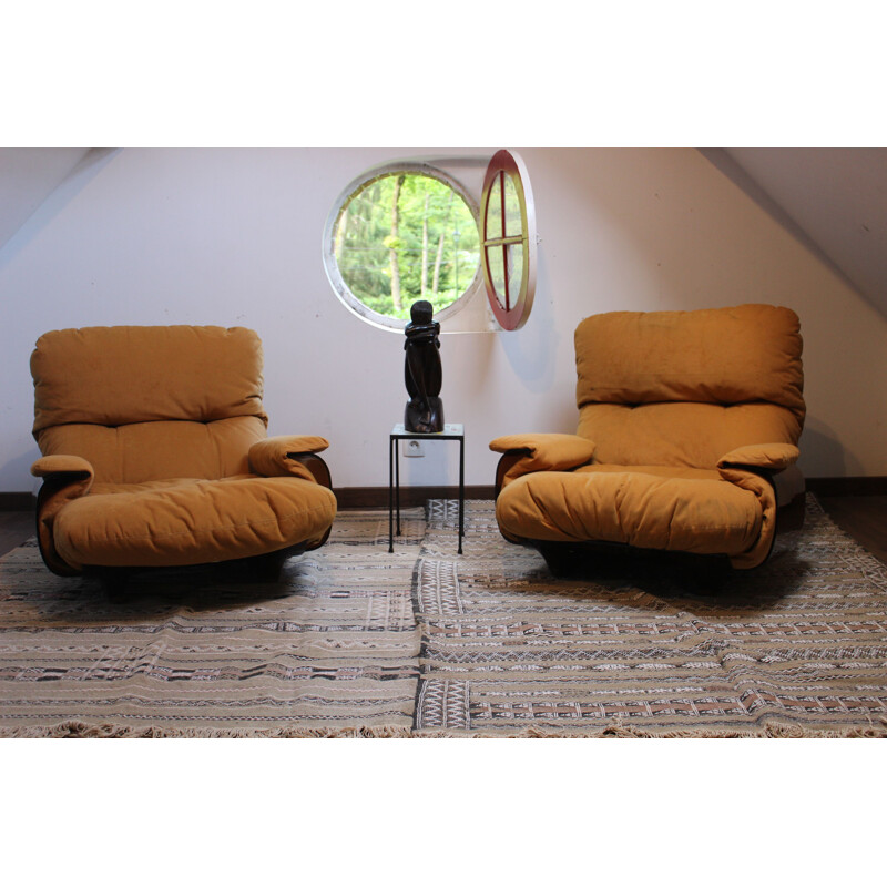 Pair of vintage armchairs by Michel Ducaroy for Ligne Roset,1970