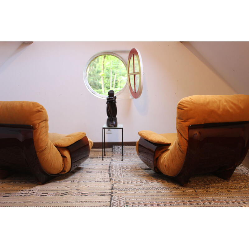 Paire de fauteuils vintage par Michel Ducaroy pour Ligne Roset,1970