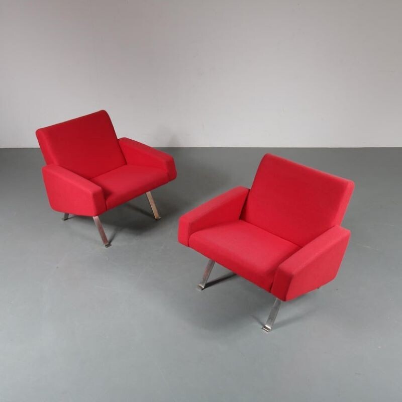 Pair of armchairs by Joseph Andre Motte for Artifort, Netherlands,1965